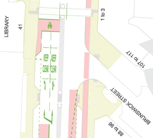 Another section of Edinburgh council's Leith Walk redesign which doesn't even have a cycle lane