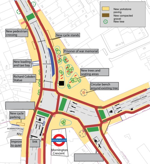 A re-worked version of TfL's plans, but with high quality cycle paths suitable for everyone.